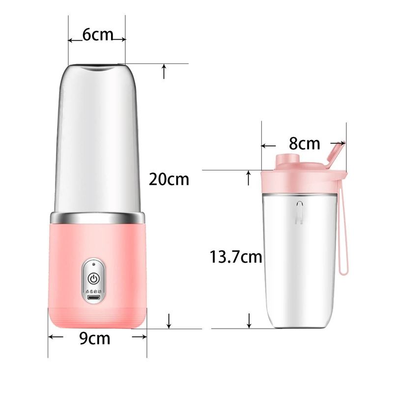 400ml Capacità Tazza di succo elettrico per utensili per frutta e verdura Portatile e ricaricabile